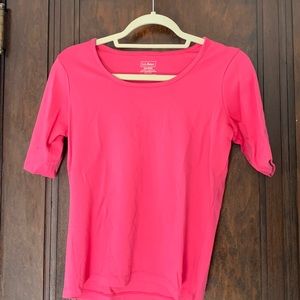 LLBean Azalea jewel neck ballerina tee